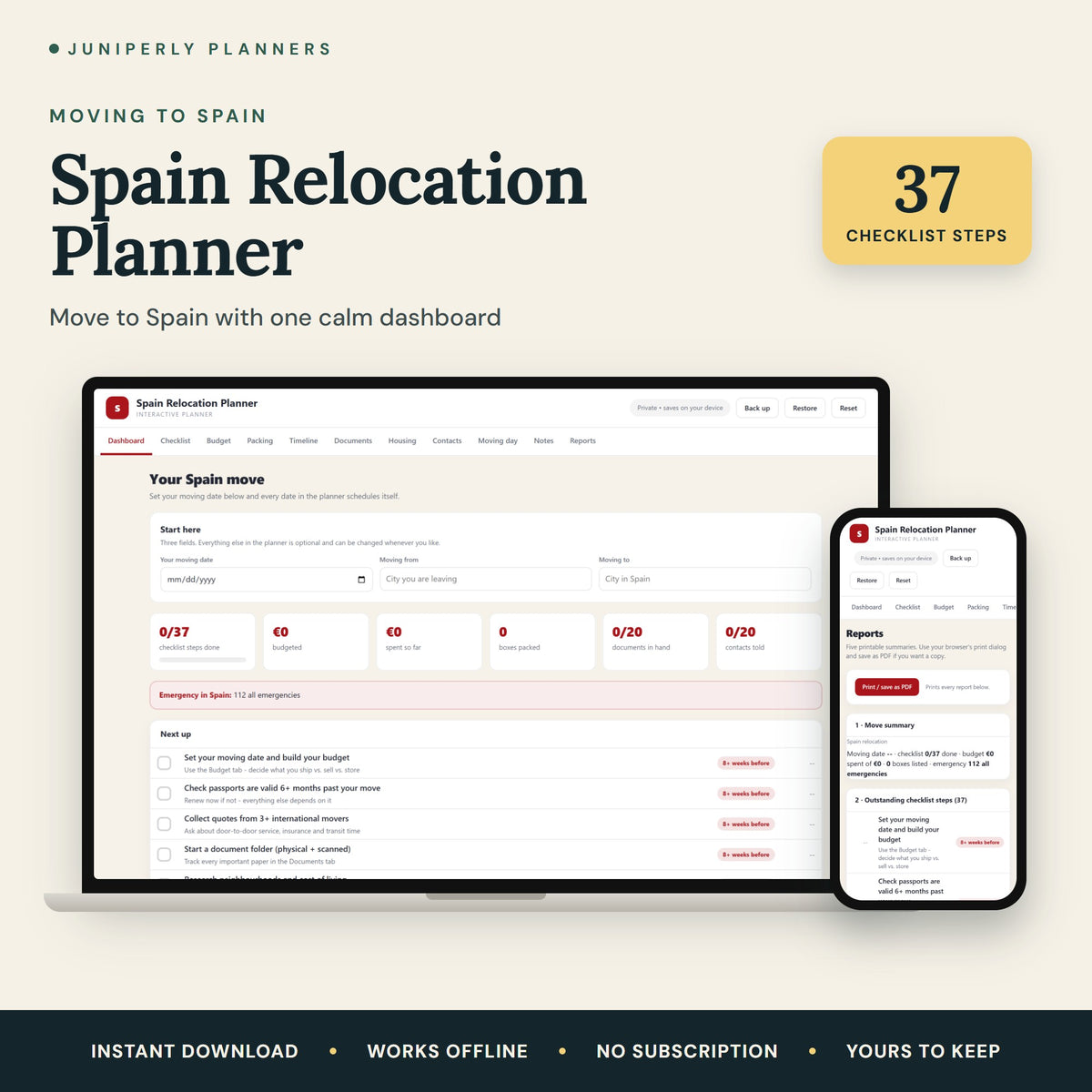 Spain Relocation Planner - overview