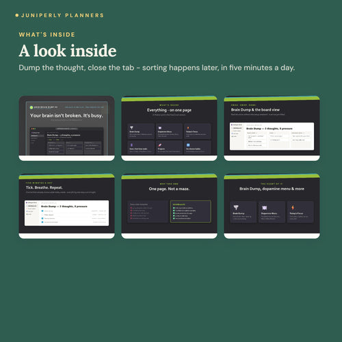 ADHD Notion Dashboard - every screen inside
