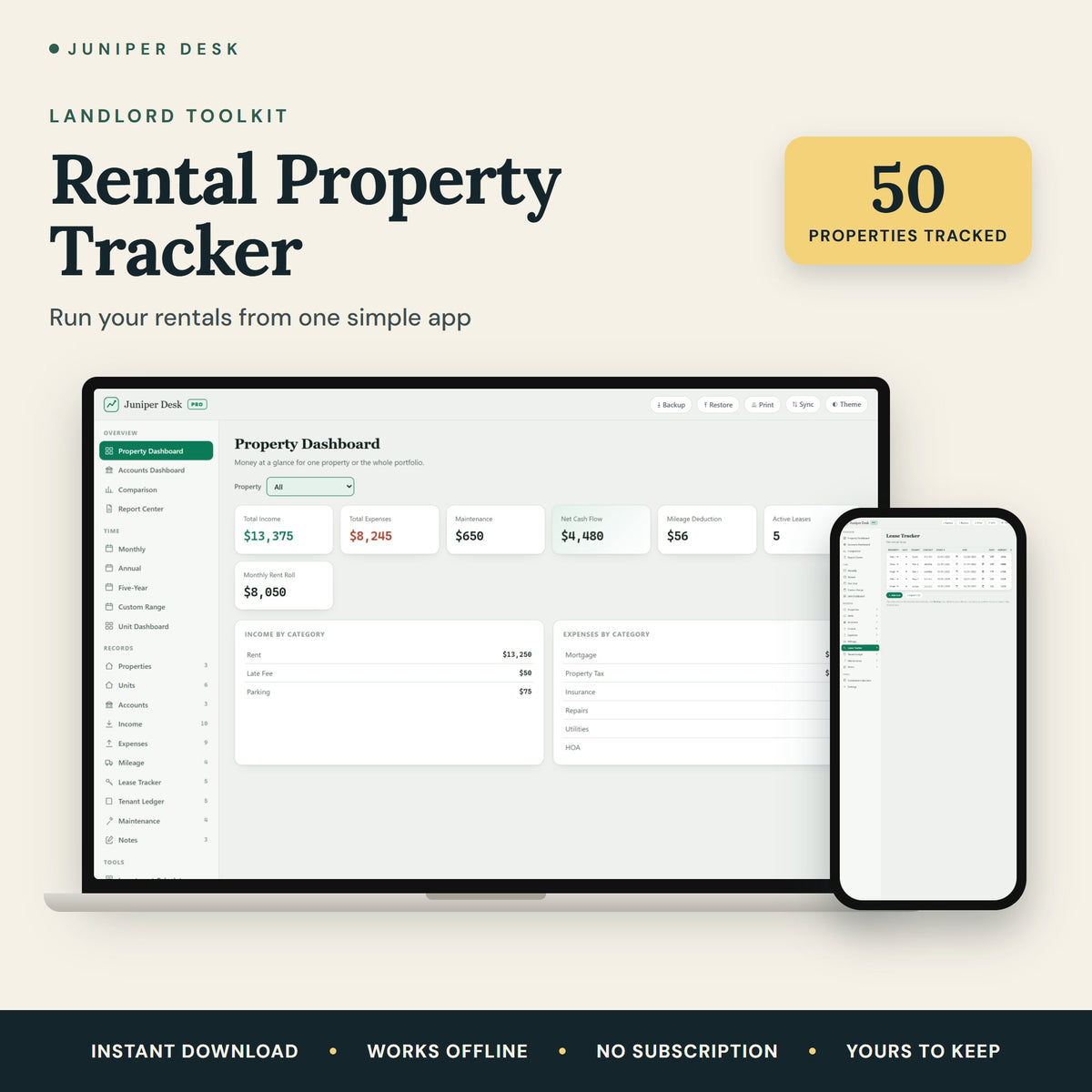 Rental Property Tracker - overview