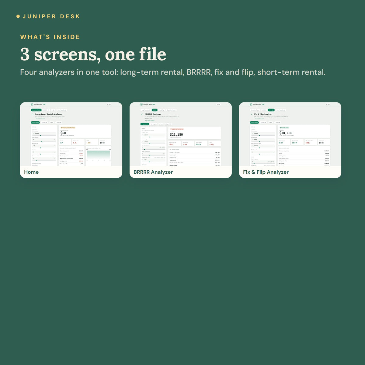 Investment Property Analyzer Pro - every screen inside