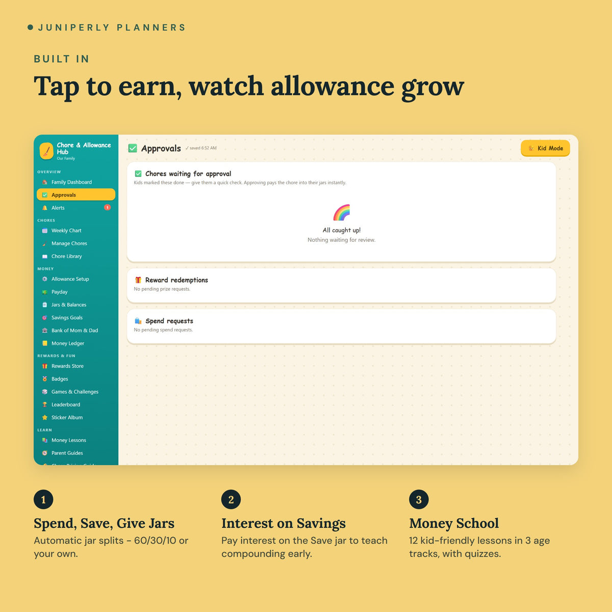 Interactive Chore Chart App - key features