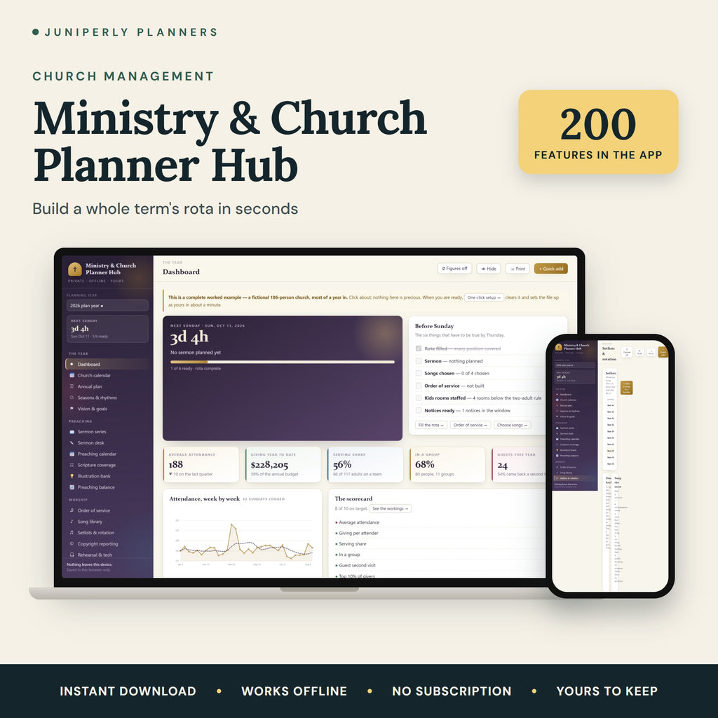Ministry & Church Planner Hub - overview