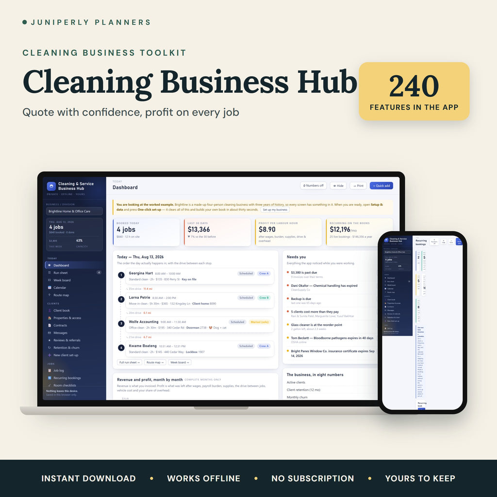 Cleaning Business Hub - overview
