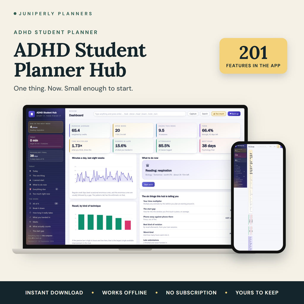 ADHD Student Planner Hub - overview