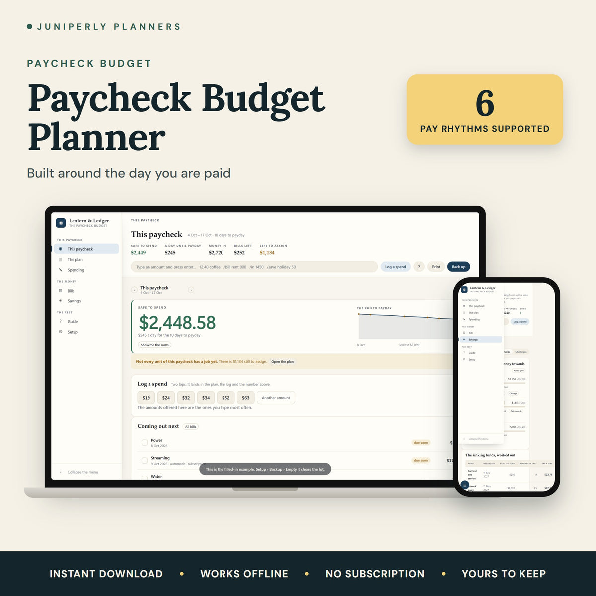 Paycheck Budget Planner - overview