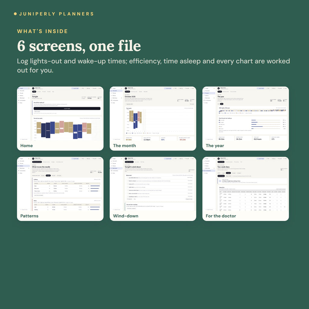 Sleep Log App - every screen inside