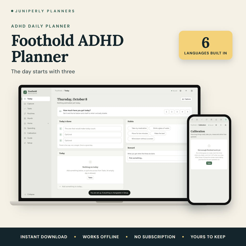Foothold ADHD Planner - overview