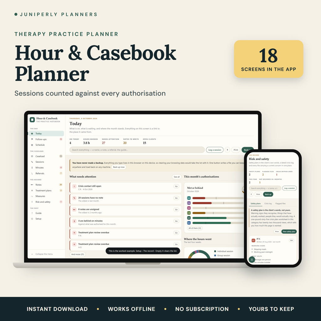 Hour & Casebook Planner - overview