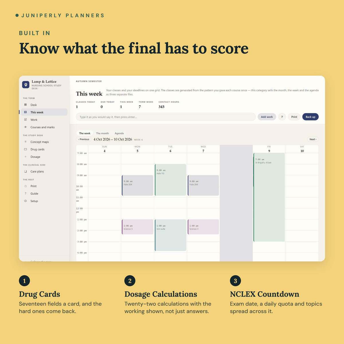Nursing School Study App - key features