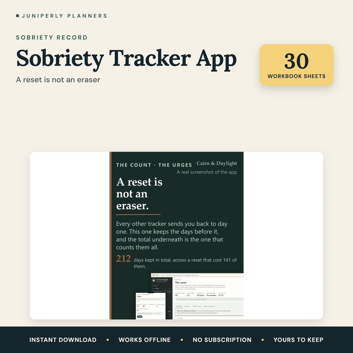 Sobriety Tracker App - overview
