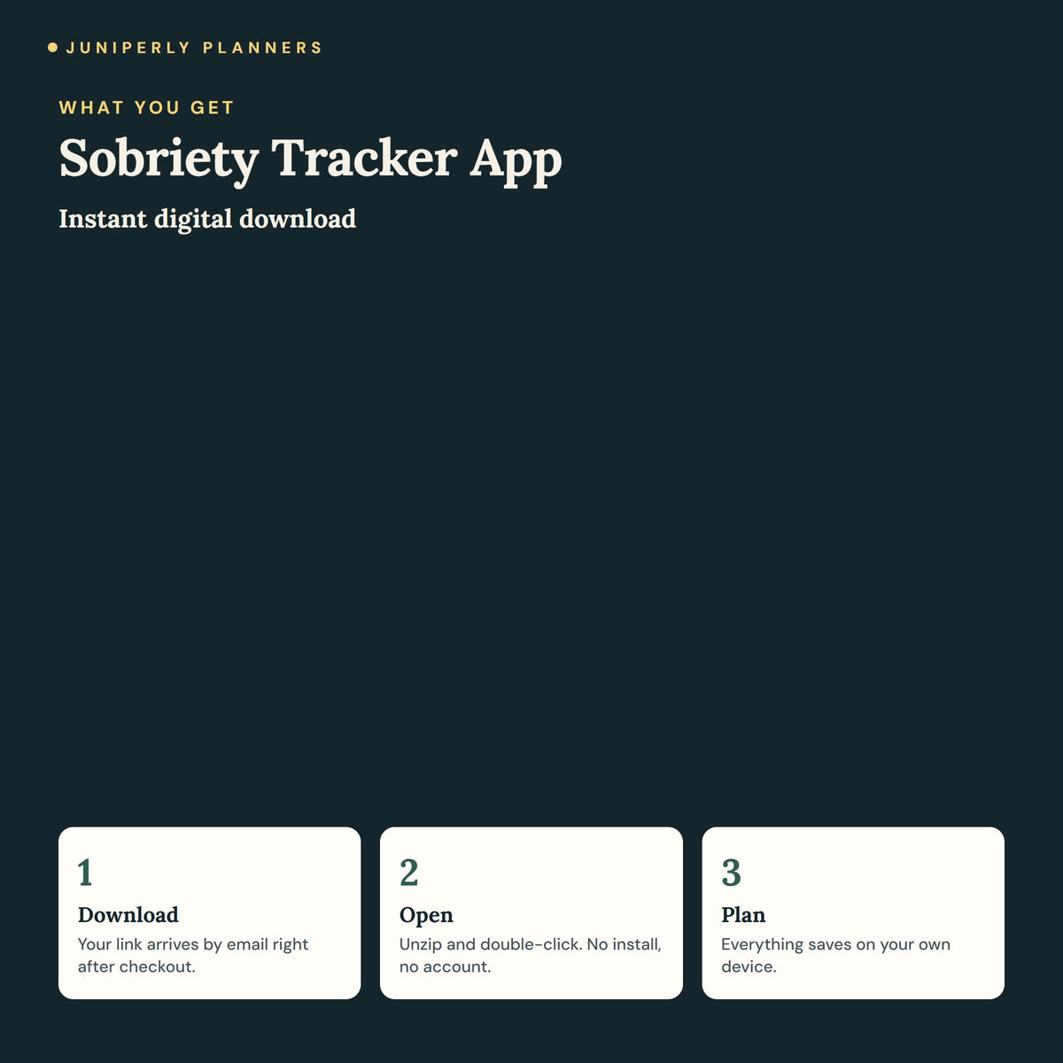 Sobriety Tracker App - what you get