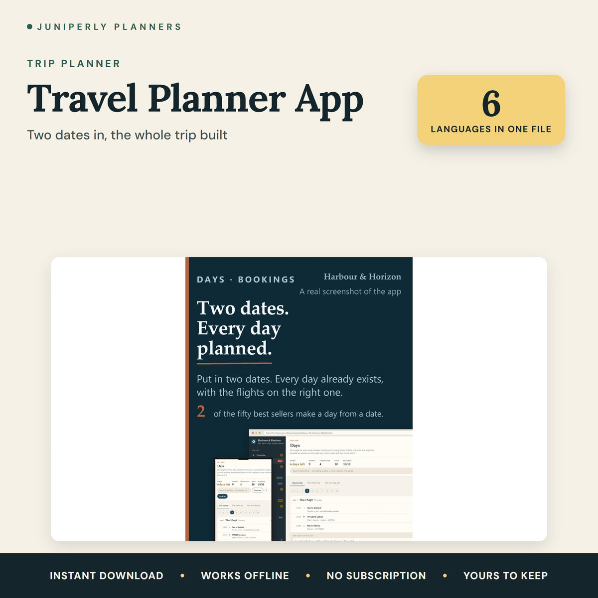 Travel Planner App - overview