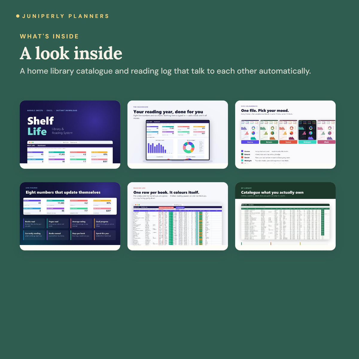 Book Tracker & Library Catalogue - every screen inside