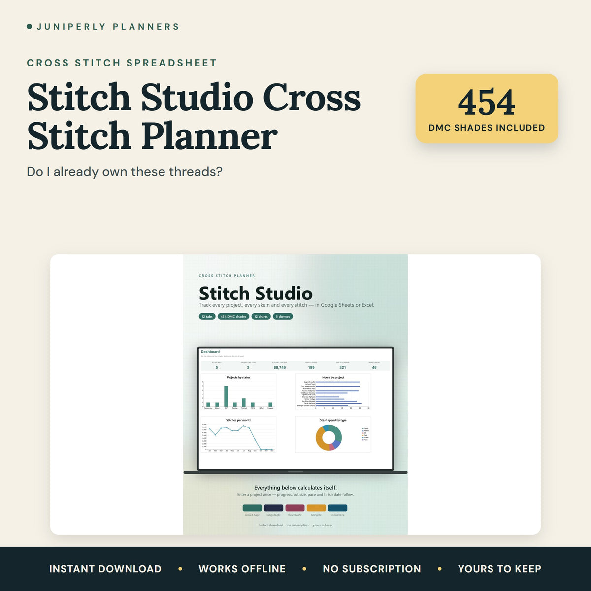 Stitch Studio Cross Stitch Planner - overview