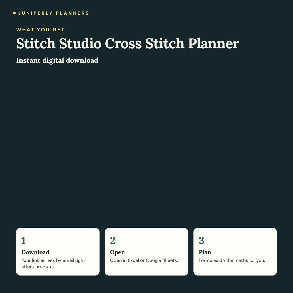 Stitch Studio Cross Stitch Planner - what you get
